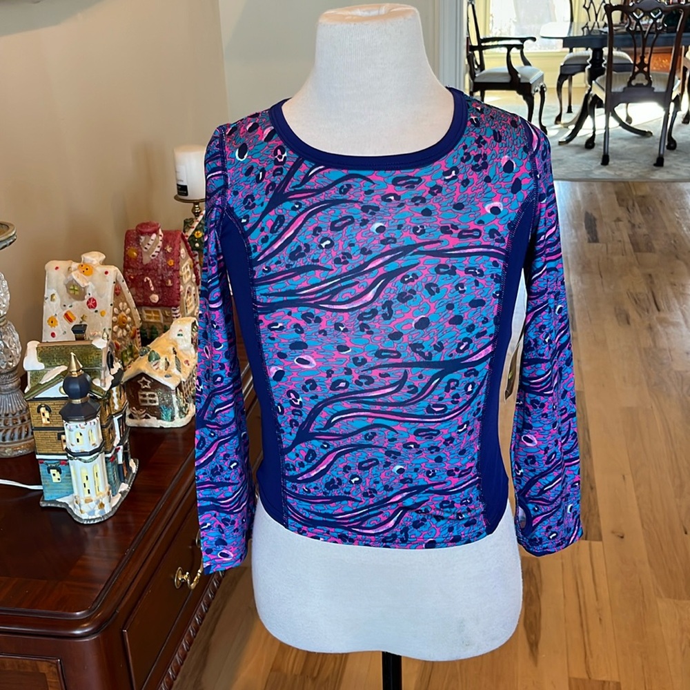 Performance Shirt Blue Animal Print